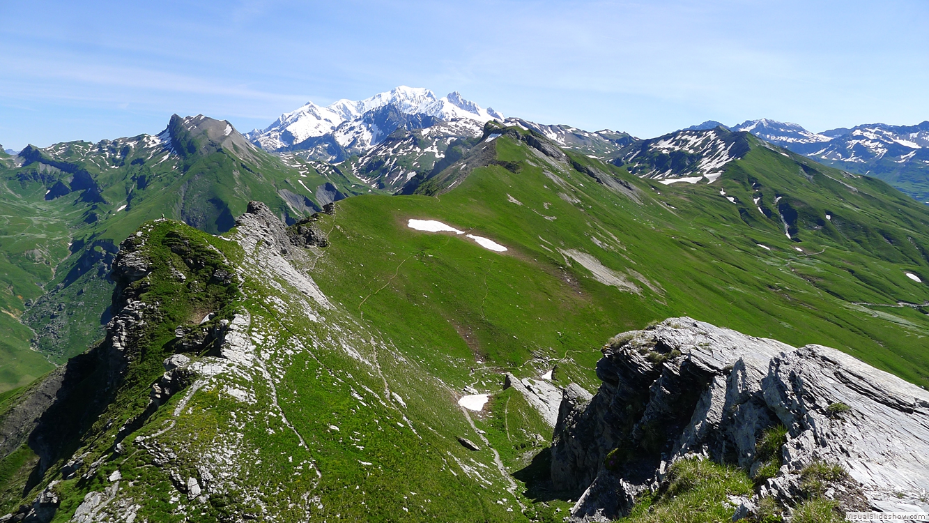 Montblanc seen from Switzerland